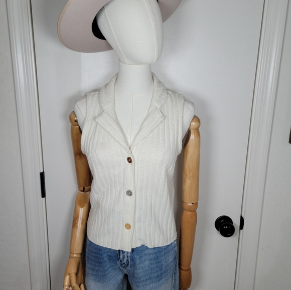 Madewell Mixed Button Ribbed Polo Perfect Summer Tank Size Small - Picture 3 of 12